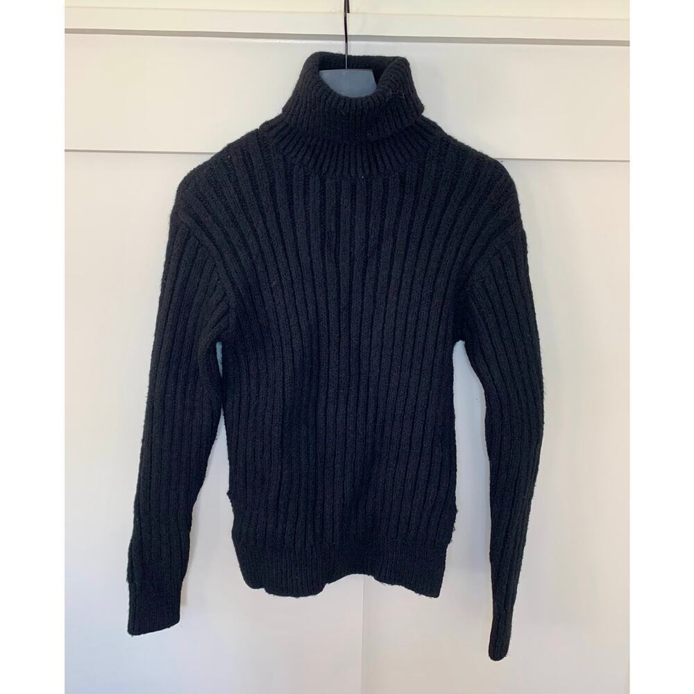Akep Turtleneck Sweater in Black Size 44 Knit Ribbed Outdoor Classic Warmer